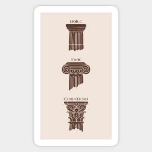 Dark Academia: Greek Columns Sticker